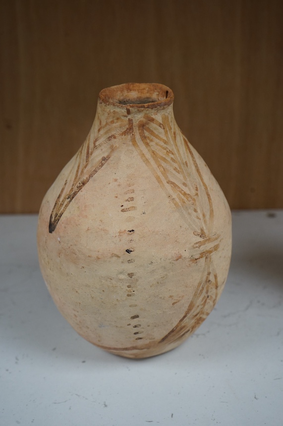 An Indus Valley pottery vase, 17cm high. Condition - good